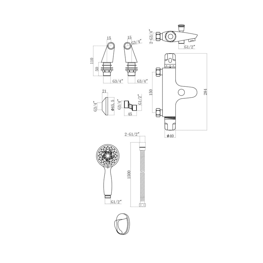 Thermostaic BSM Wall and Deck Mounted