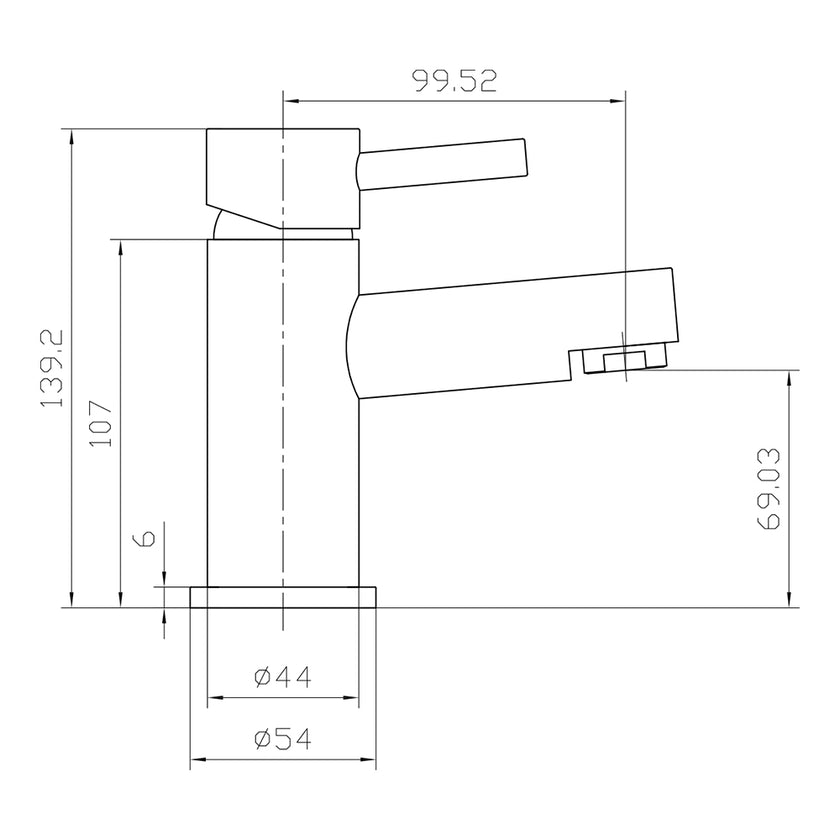 Premier Mono Basin Mixer with Push Waste