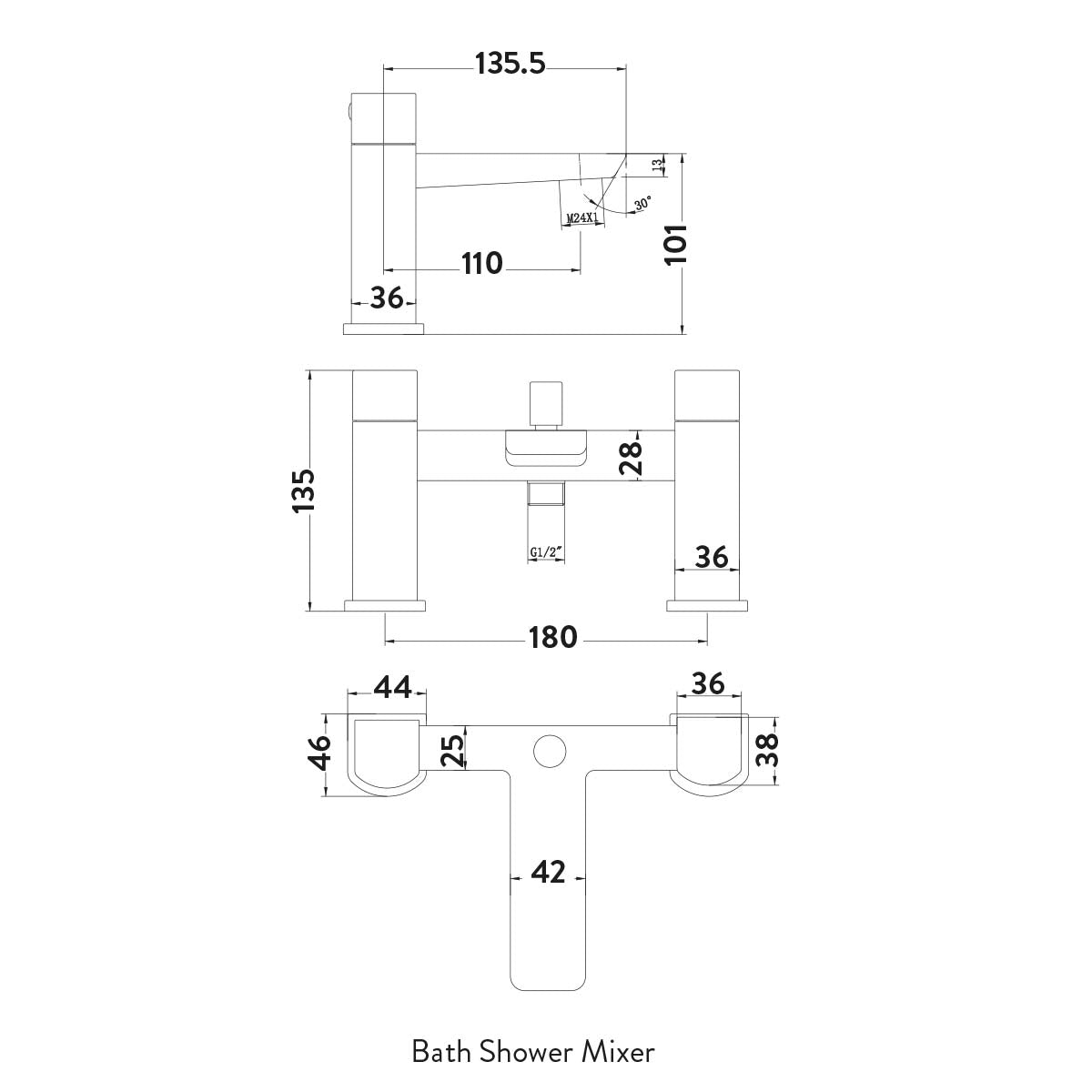 Muro Bath Shower Mixer