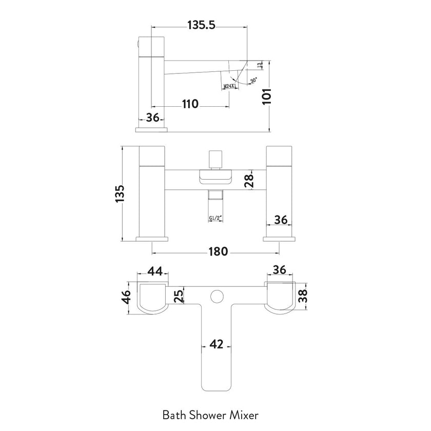 Muro Bath Shower Mixer