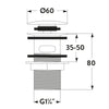 Round Dome Slotted Sprung Basin Waste - EASY CLEAN